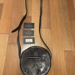 Rag & Bone Asphalt Python Snake Leather Crossbody Bag